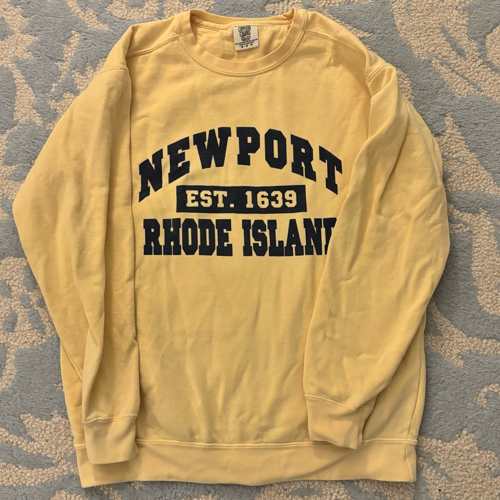 Comfort Colors Yellow Newport Rhode Island Sweatshirt
